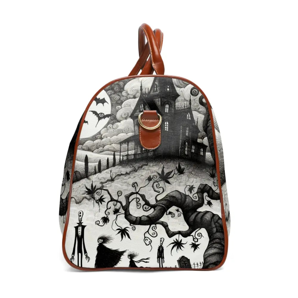 Gothic-Romantic Area Travel Bag with Haunted Mansion Design