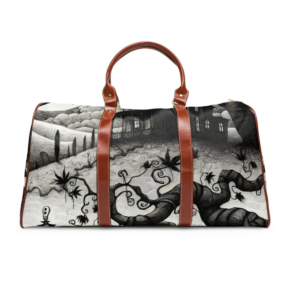 Gothic-Romantic Area Travel Bag with Haunted Mansion Design