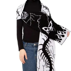Gothic Skeleton Butterfly Scarves