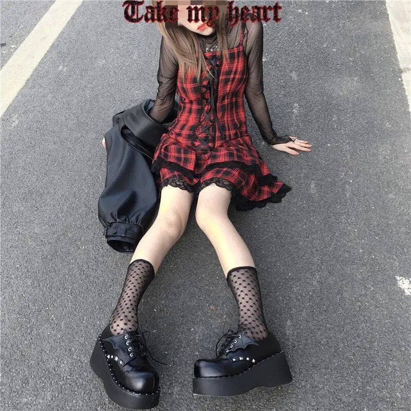 Gothic Style Harajuku Bat Platform Mary Jane Shoes