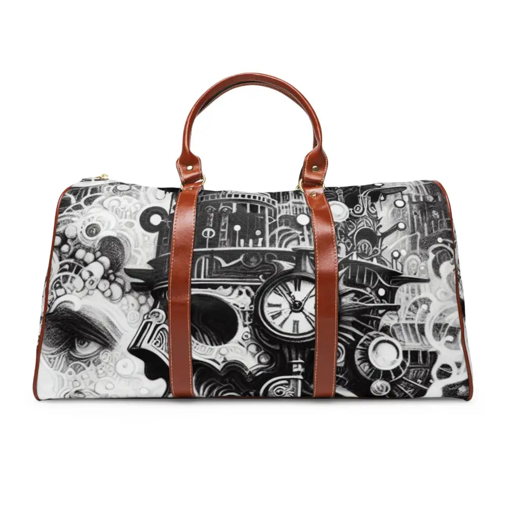 Gothic Style Unique Area Travel Bag 20’’ x 12’’ / Brown