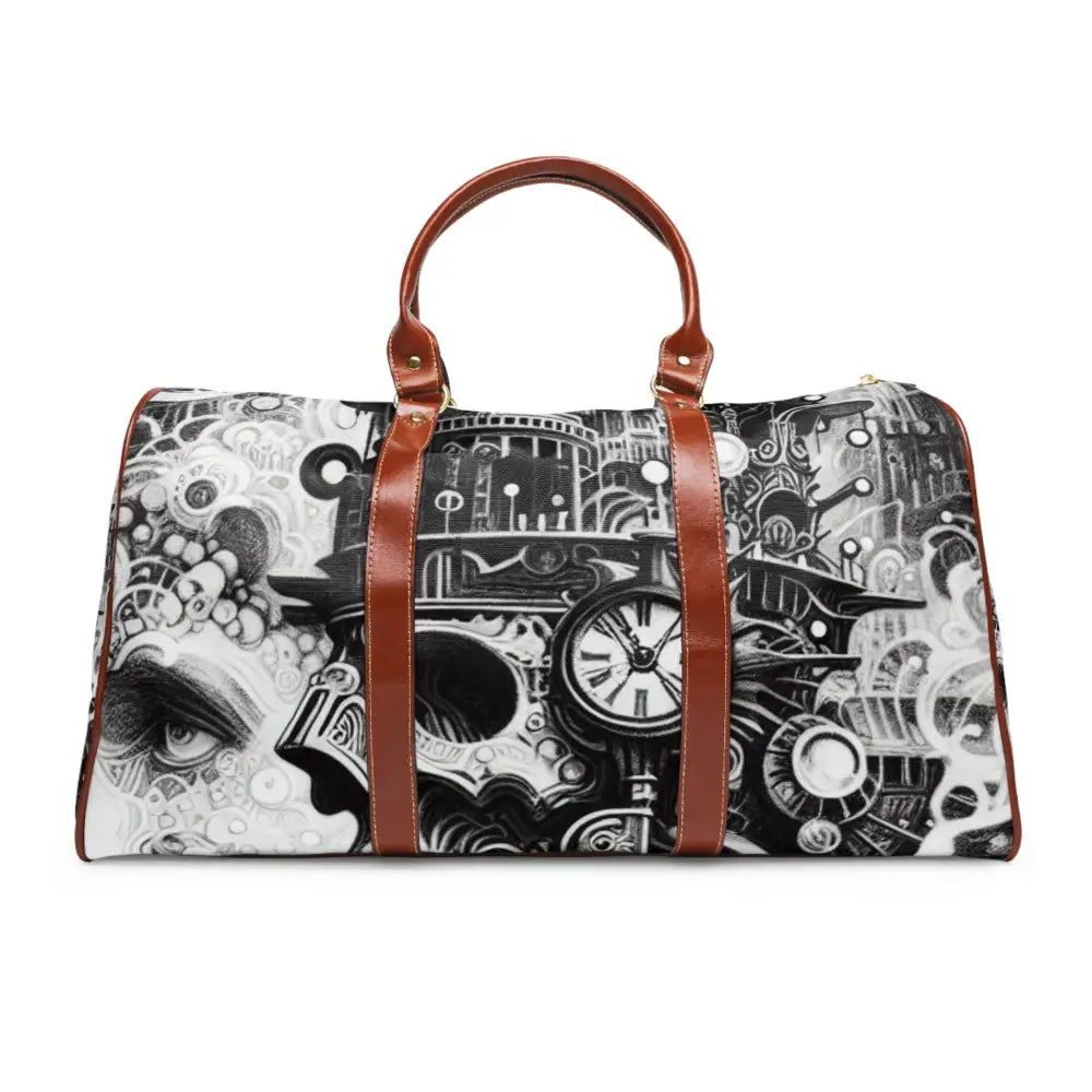 Gothic Style Unique Area Travel Bag 20’’ x 12’’ / Brown