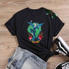 Gothic Witch T-Shirt with Bat Wings