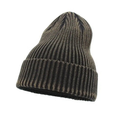 Gradient Color Soft Knitted Beanie for Winter Gray