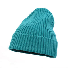 Gradient Color Soft Knitted Beanie for Winter Light Blue