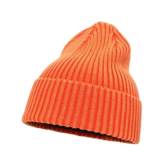Gradient Color Soft Knitted Beanie for Winter Orange
