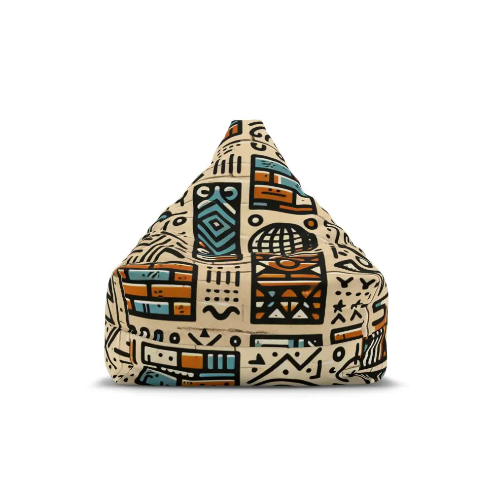 Graffiti Art Bean Bag Chair Cover in Rustic Brown 27’’ ×