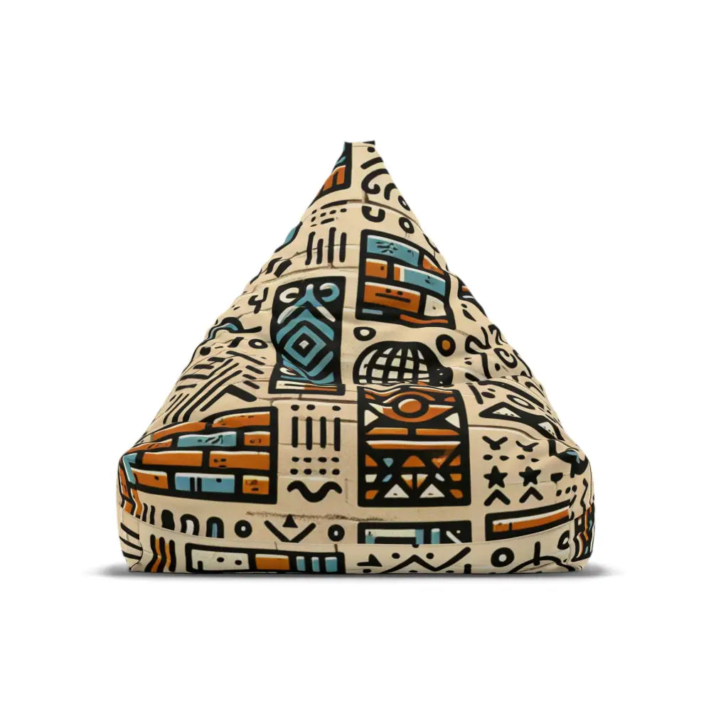 Graffiti Art Bean Bag Chair Cover in Rustic Brown 38’’ ×