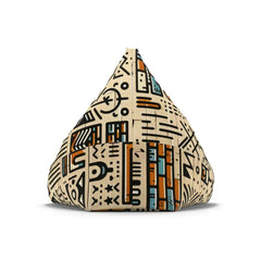 Graffiti Art Bean Bag Chair Cover in Rustic Brown