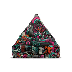 Graffiti Bean Bag Chair Cover in Urban Abstract Pattern