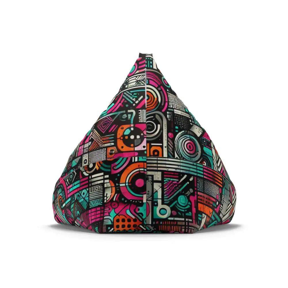 Graffiti Bean Bag Chair Cover in Urban Abstract Pattern