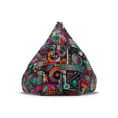 Graffiti Bean Bag Chair Cover in Urban Abstract Pattern