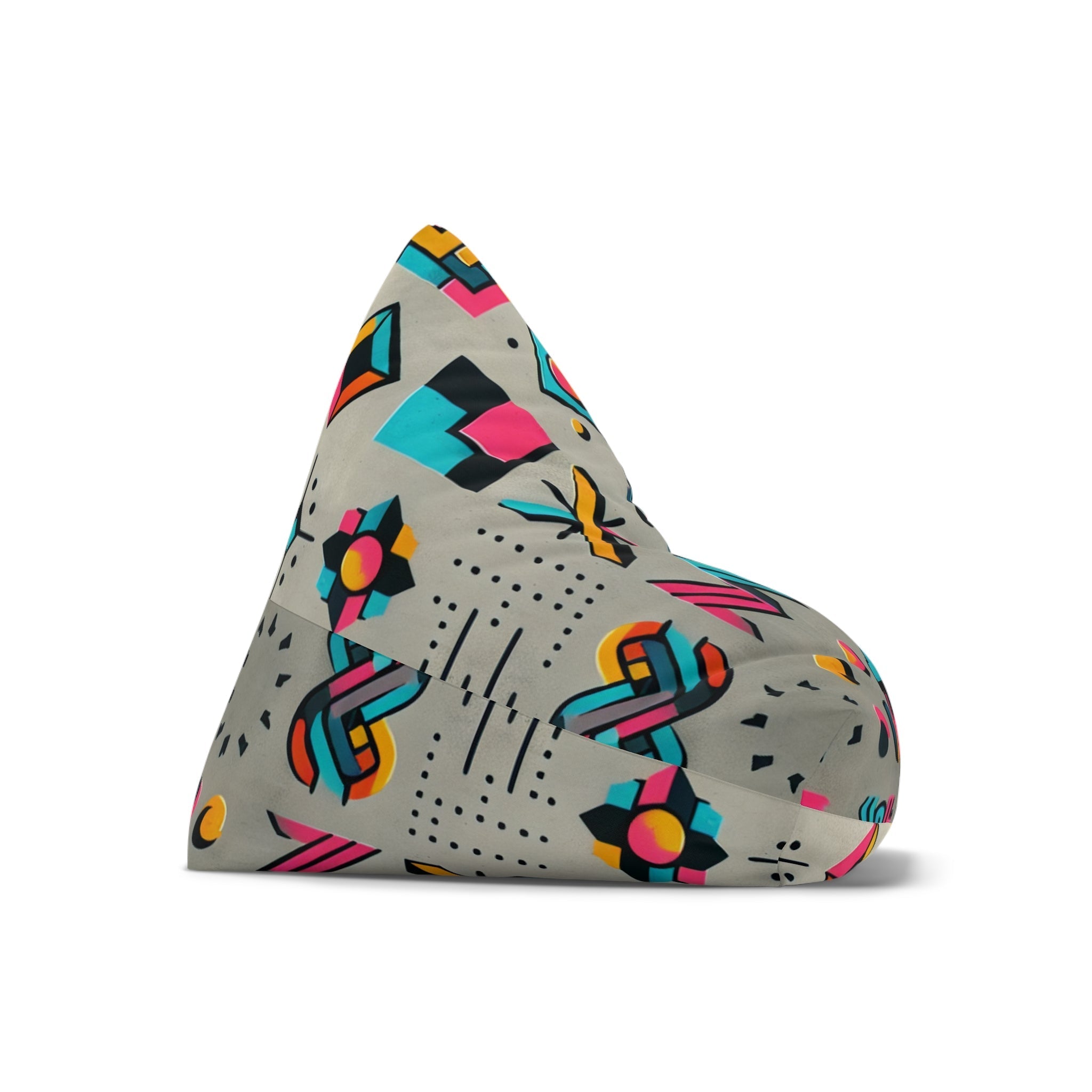 Graffiti Bean Bag Chair Cover Urban Concrete Style