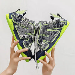 Graffiti Chunky Letter M Skateboard Sneakers Euro Size