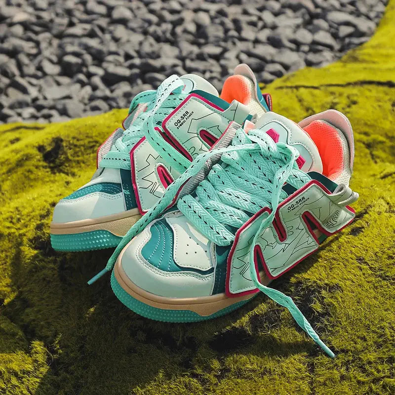 Graffiti Chunky Letter M Skateboard Sneakers Euro Size