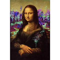 Graffiti Famous Mona Lisa Paintings Wall Pictures