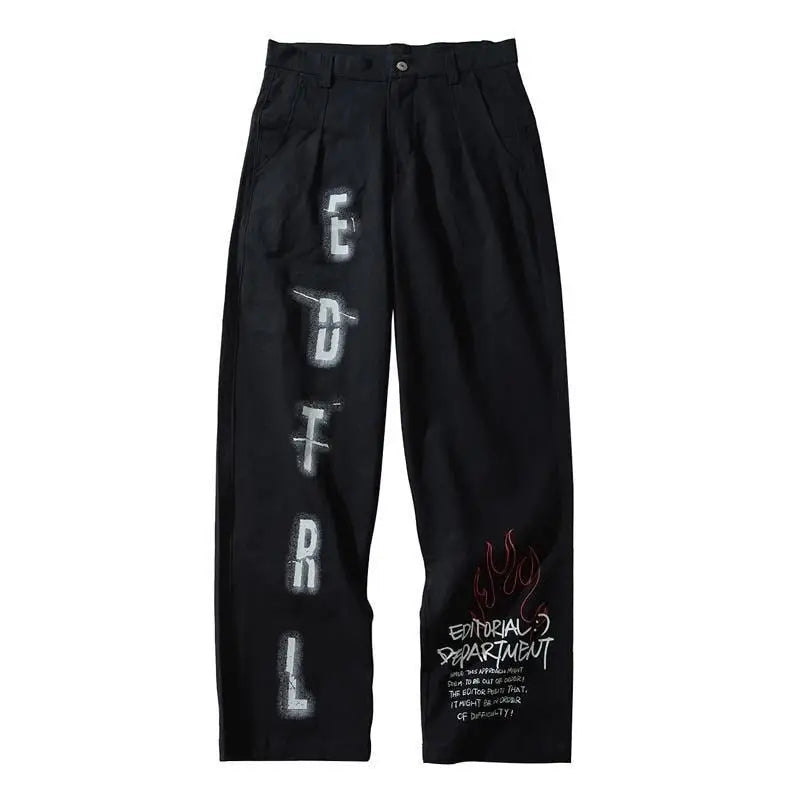 Graffiti Grunge Punk Oversized Pants for Men and Women