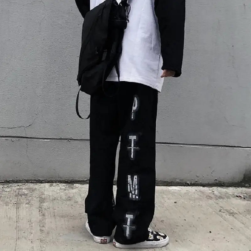 Graffiti Grunge Punk Oversized Pants for Men and Women