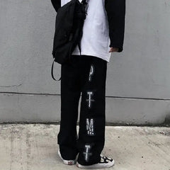 Graffiti Grunge Punk Oversized Pants for Men and Women