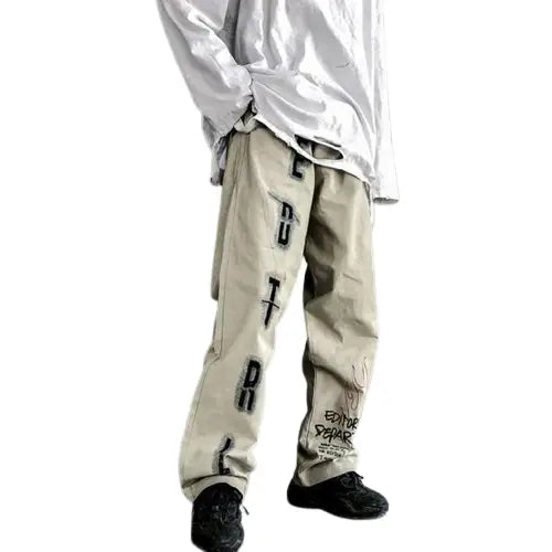 Graffiti Grunge Punk Oversized Pants for Men and Women