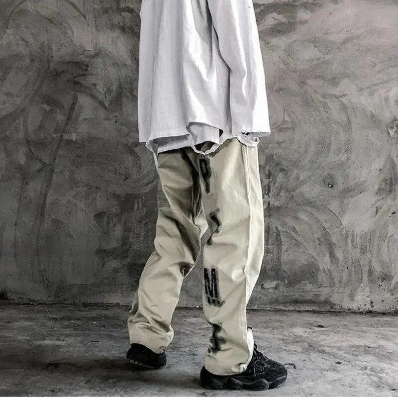 Graffiti Grunge Punk Oversized Pants for Men and Women