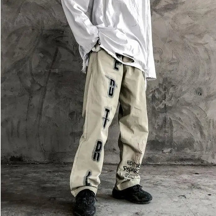 Graffiti Grunge Punk Oversized Pants for Men and Women