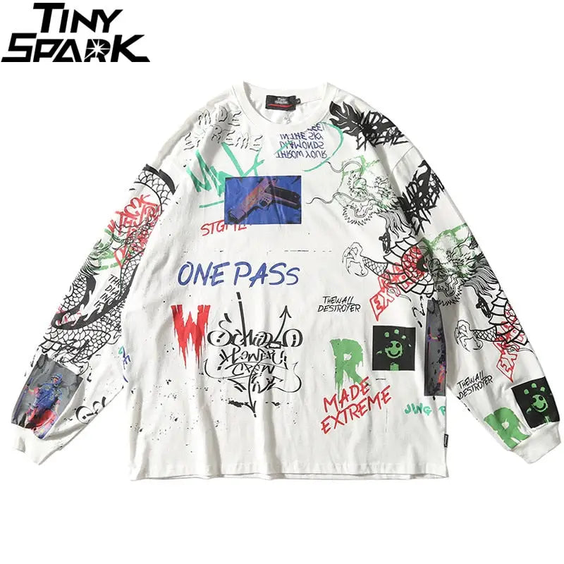 Graffiti Harajuku Sweatshirt Oversized