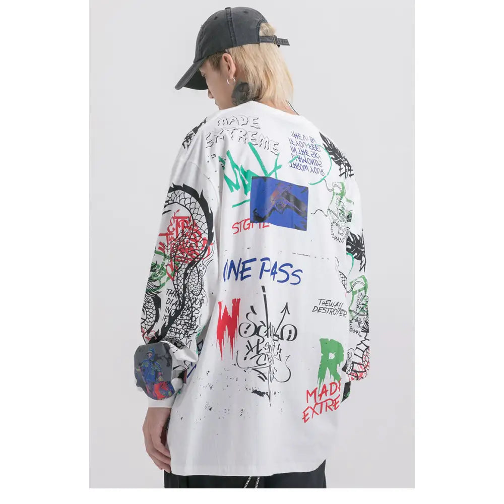 Graffiti Harajuku Sweatshirt Oversized