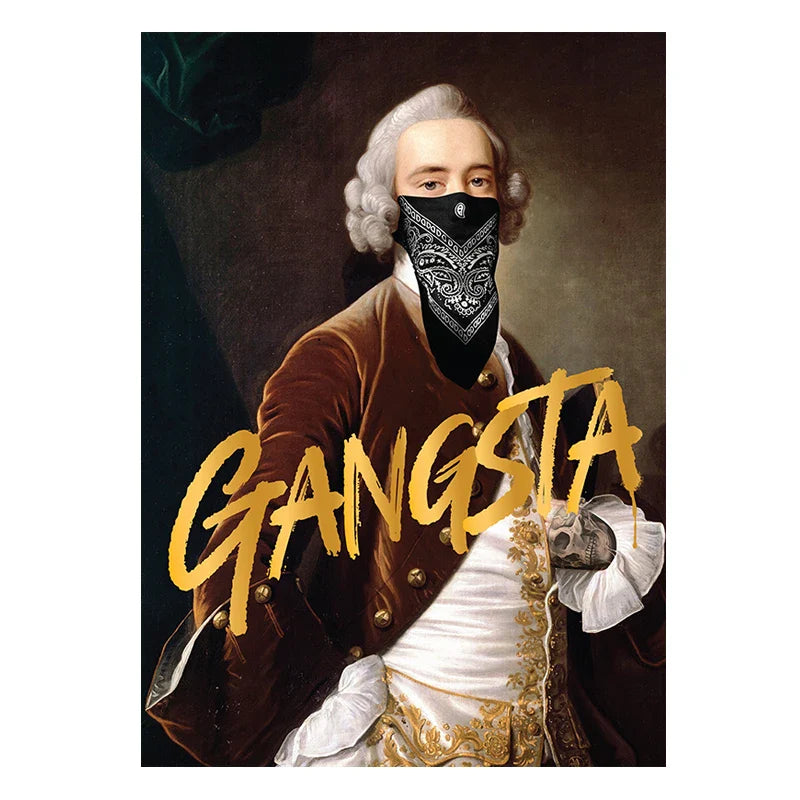 Graffiti Mona Lisa Canvas Gangsta Poster Art 20x30CM