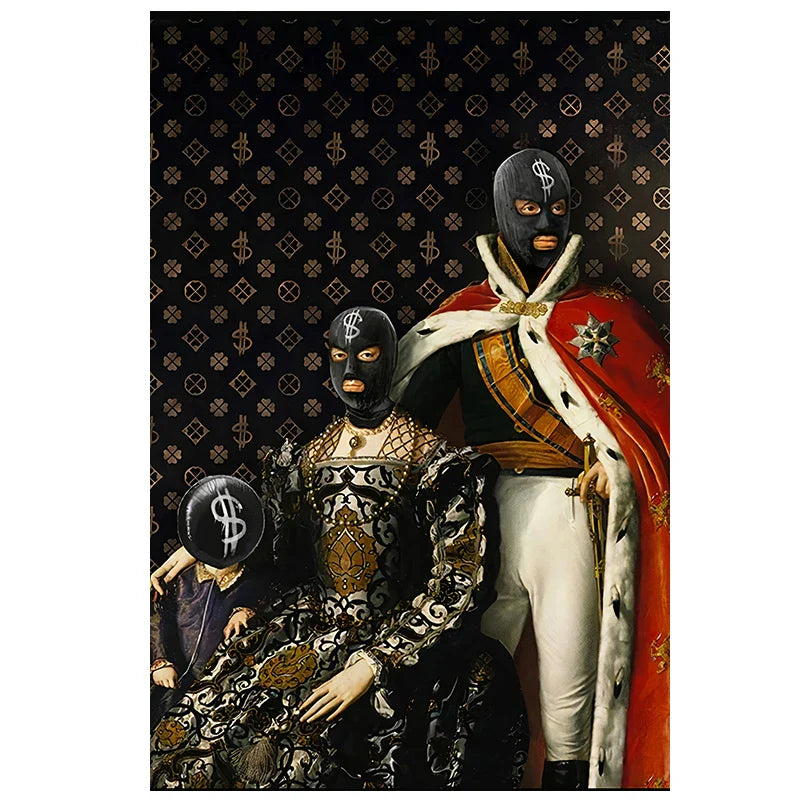 Graffiti Mona Lisa Canvas Gangsta Poster Art 20x30CM