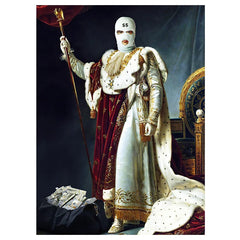 Graffiti Mona Lisa Canvas Gangsta Poster Art 20x30CM / King