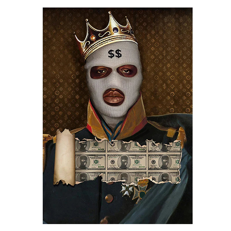 Graffiti Mona Lisa Canvas Gangsta Poster Art 20x30CM