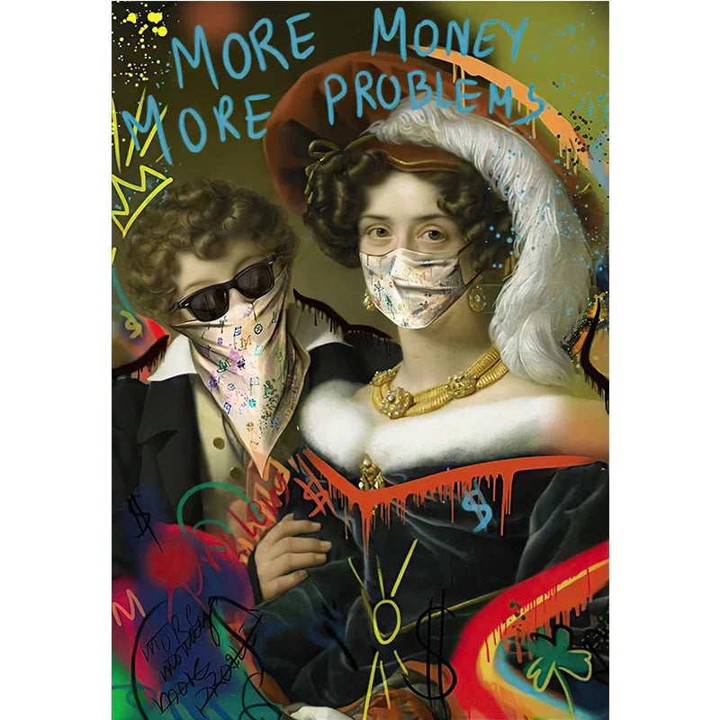 Graffiti Mona Lisa Canvas Gangsta Poster Art 20x30CM / More