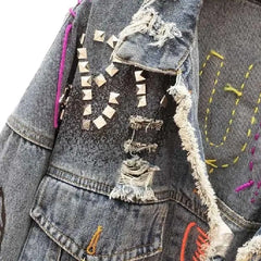 Graffiti OUC Embroidery Denim Jacket