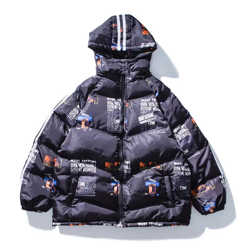 Graffiti Parka Padded Coat