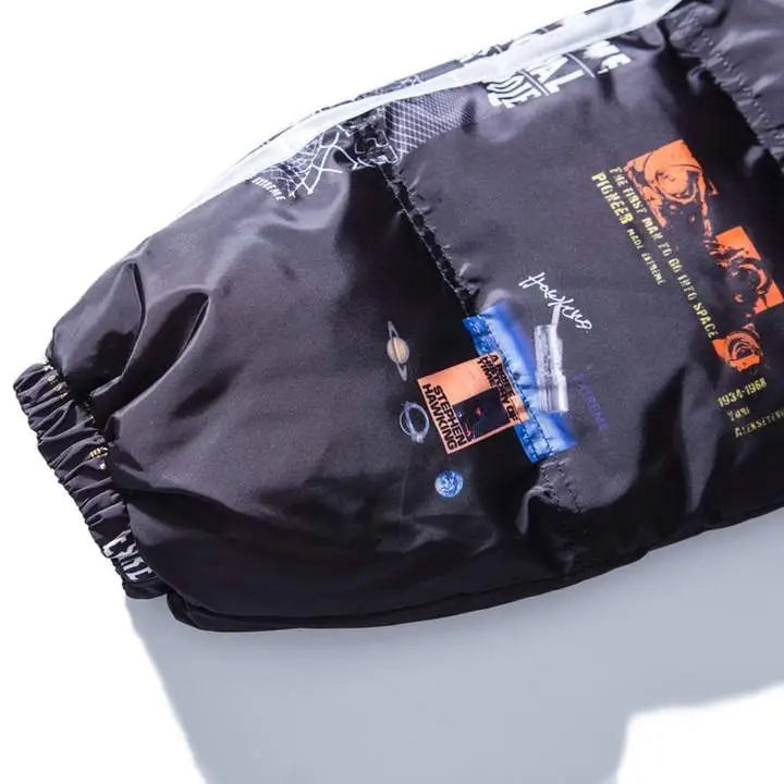 Graffiti Parka Padded Coat for Winter