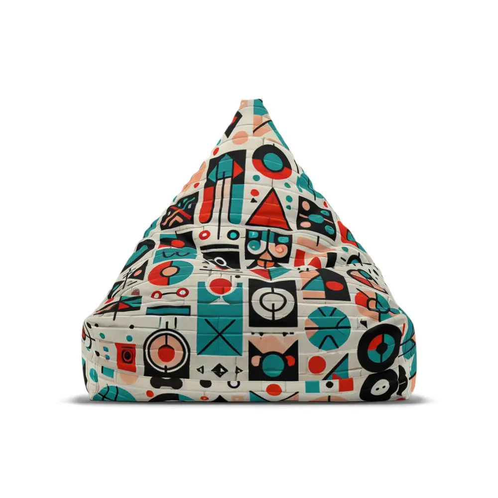 Graffiti Pattern Bean Bag Chair Cover with Urban Design