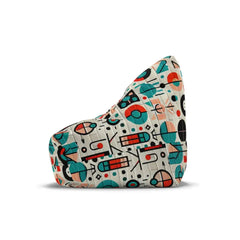 Graffiti Pattern Bean Bag Chair Cover with Urban Design