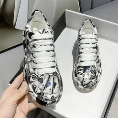 Graffiti Soft Platform Sneakers Euro Size