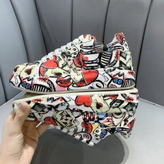 Graffiti Soft Platform Sneakers Euro Size