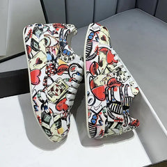 Graffiti Soft Platform Sneakers Euro Size