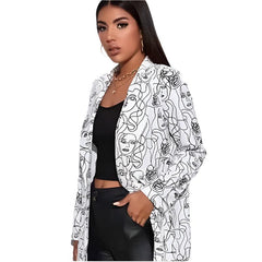 Graffiti Street High Lapel Blazer for Men and Women