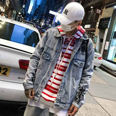 Graffiti Wall Denim Jacket for Men and Women