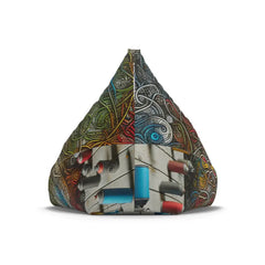 Graffiti Wall Designed Bean Bag Chair Cover