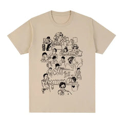 Graphic Sketch T-shirt - Khaki / S - T-shirts