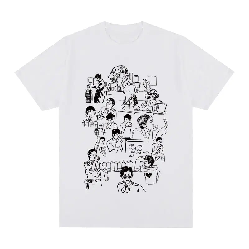Graphic Sketch T-shirt - White / S - T-shirts