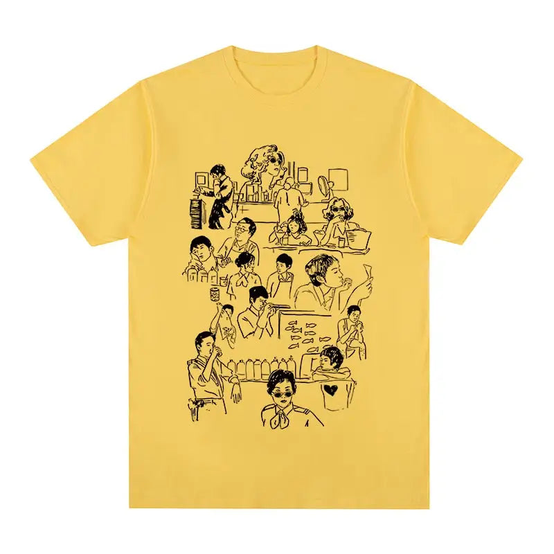 Graphic Sketch T-shirt - Yellow / S - T-shirts
