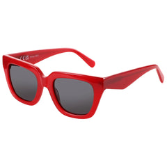 Green demi tortoiseshell sunglasses with bold acetate frame detail and UV400 polarized lenses.
