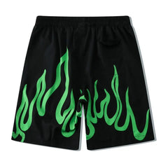 Green Flame Set Shirt and Short for Men