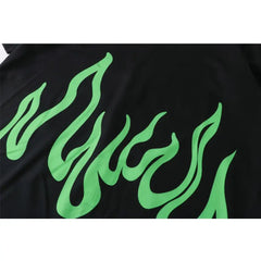 Green Flame Set Shirt and Short for Men